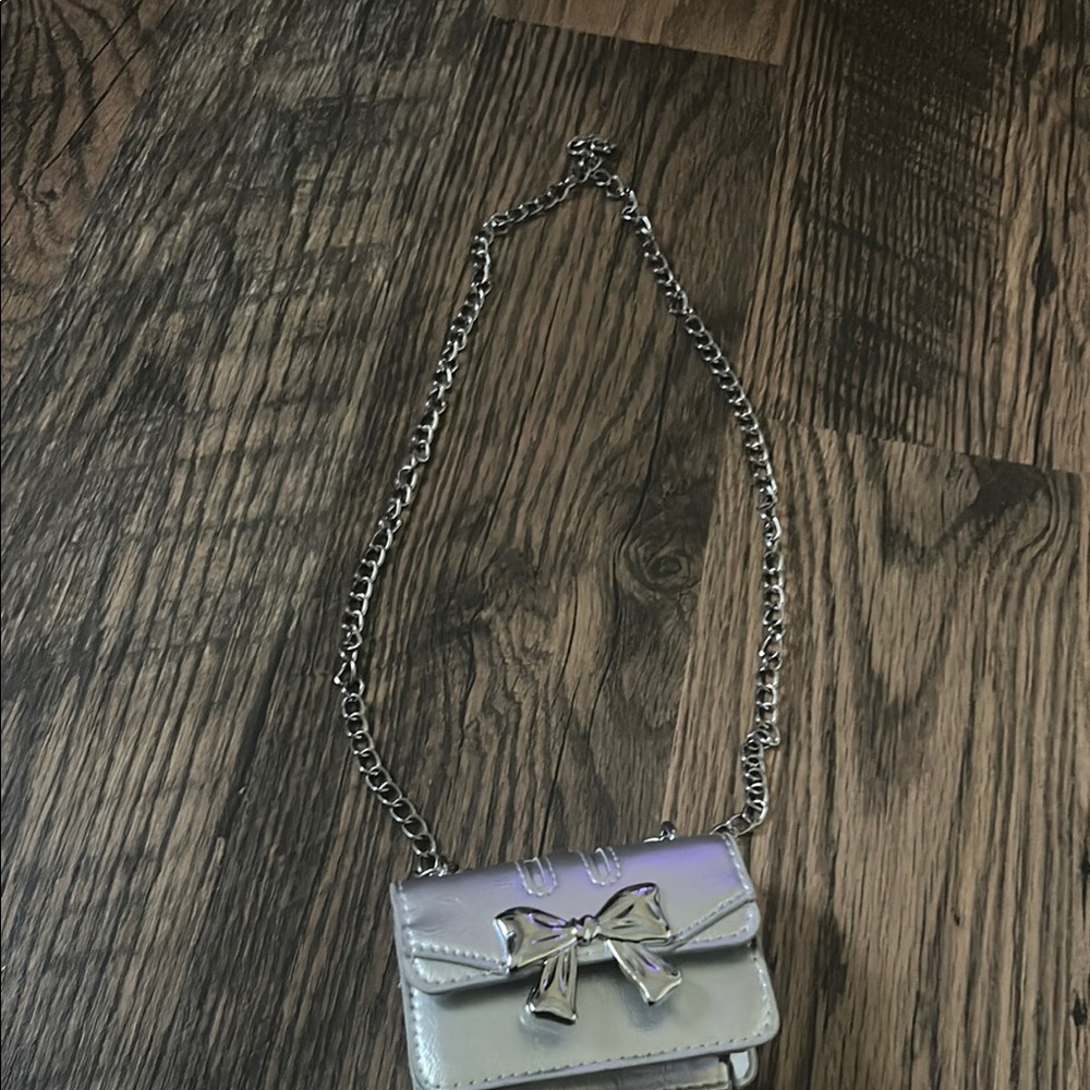 SHEIN Silver Mini Bag with Structured Design